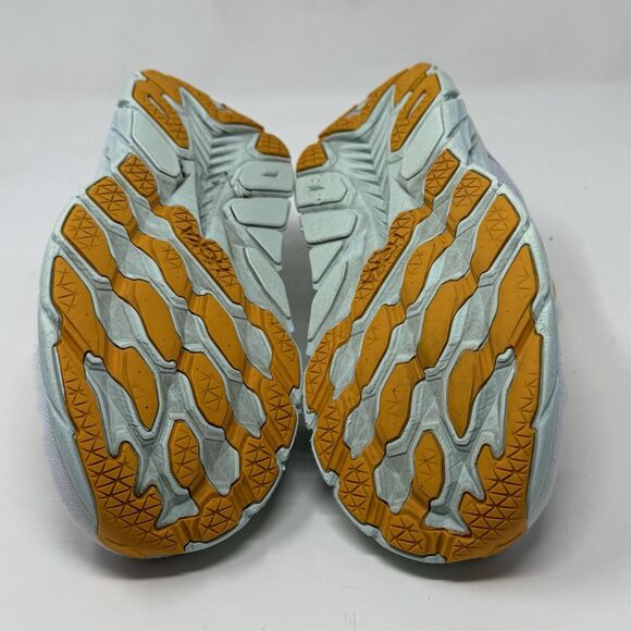 Hoka One One Clifton 8 Womens 8 W Wide White Blue Running Shoes Sneakers - Picture 16 of 16